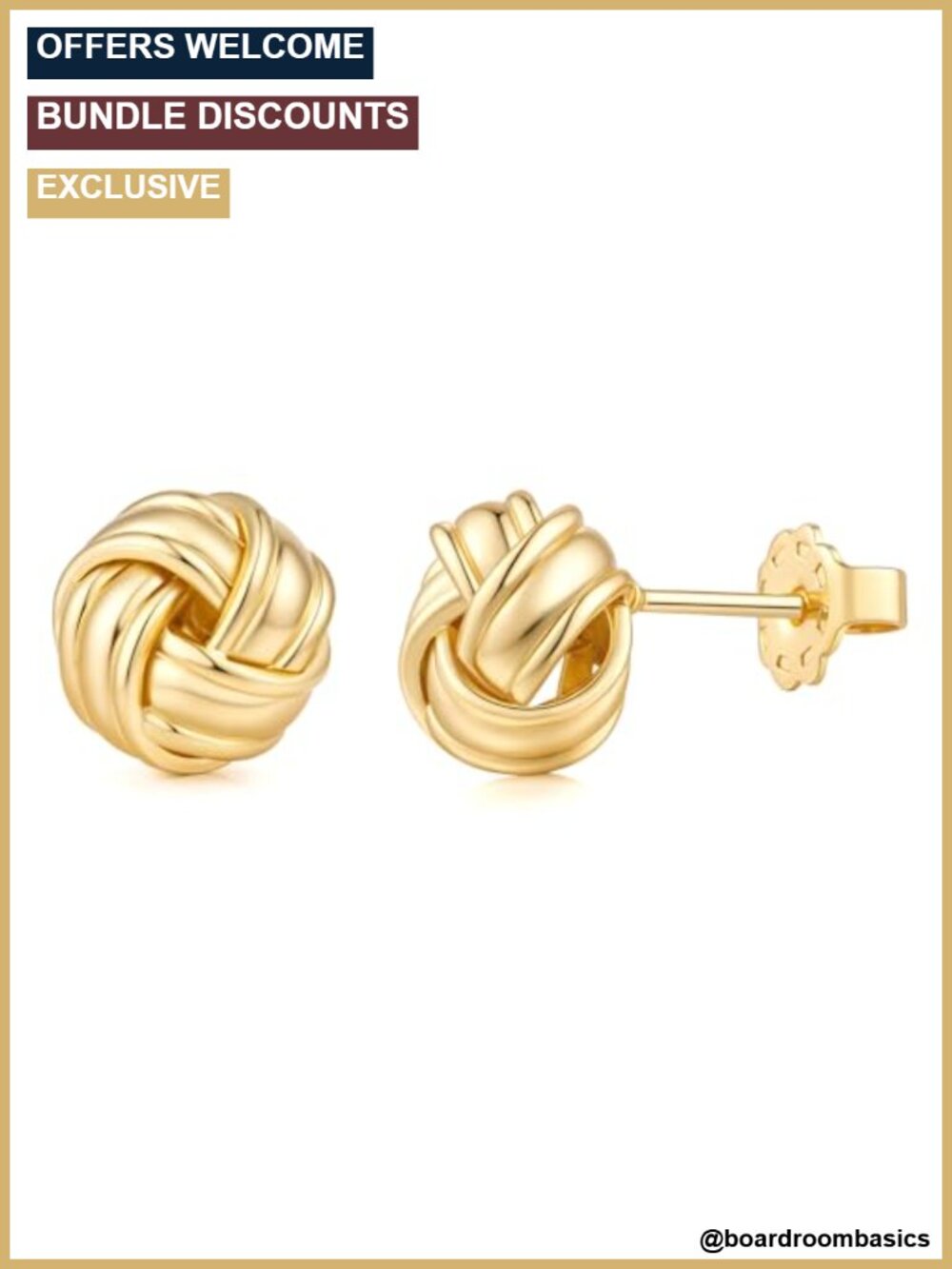 14K Gold Plated Stud Earrings for Women Hypoallergenic Butterfly Back